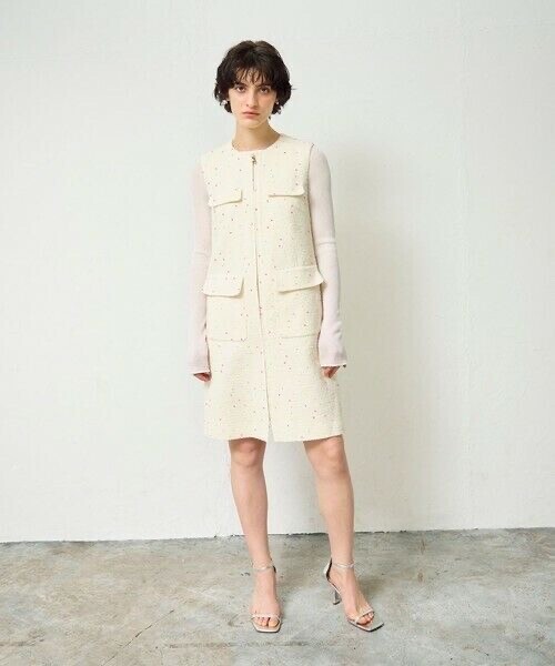 GRACE CONTINENTAL ネオンドットジャガードワンピース