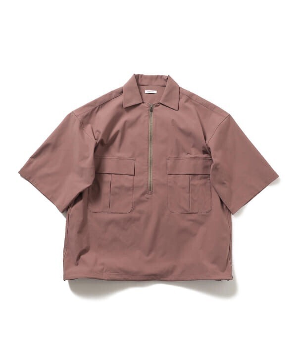 BEAMS LIGHTS オニベジ ハーフジップ シャツ