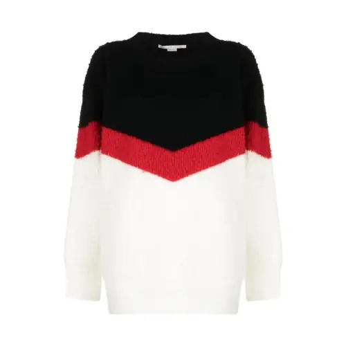 Stella McCartney chevron-striped chunky-knit jumper