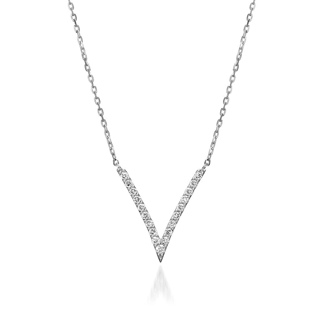 STAR JEWELRY Pt950 ネックレス WISHBONE V NECKLACE