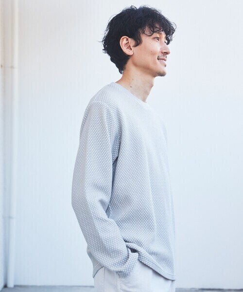THE SHOP TK ビッグワッフルプルオーバー