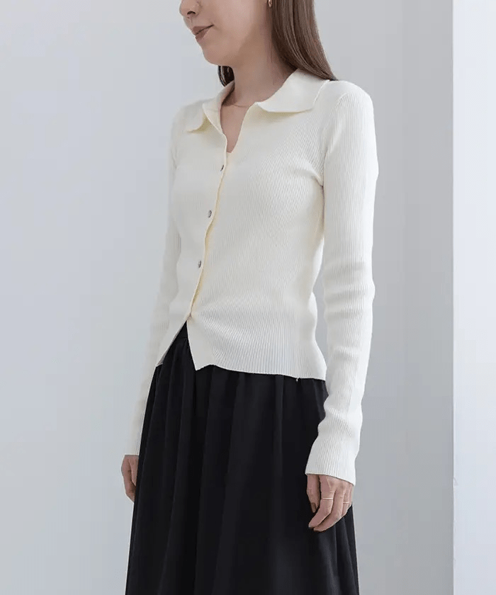 Jolie Mallette Polo Rib Knit