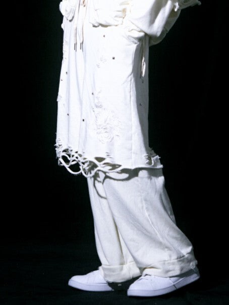neith. Rose Crush Sweat Pants(White)