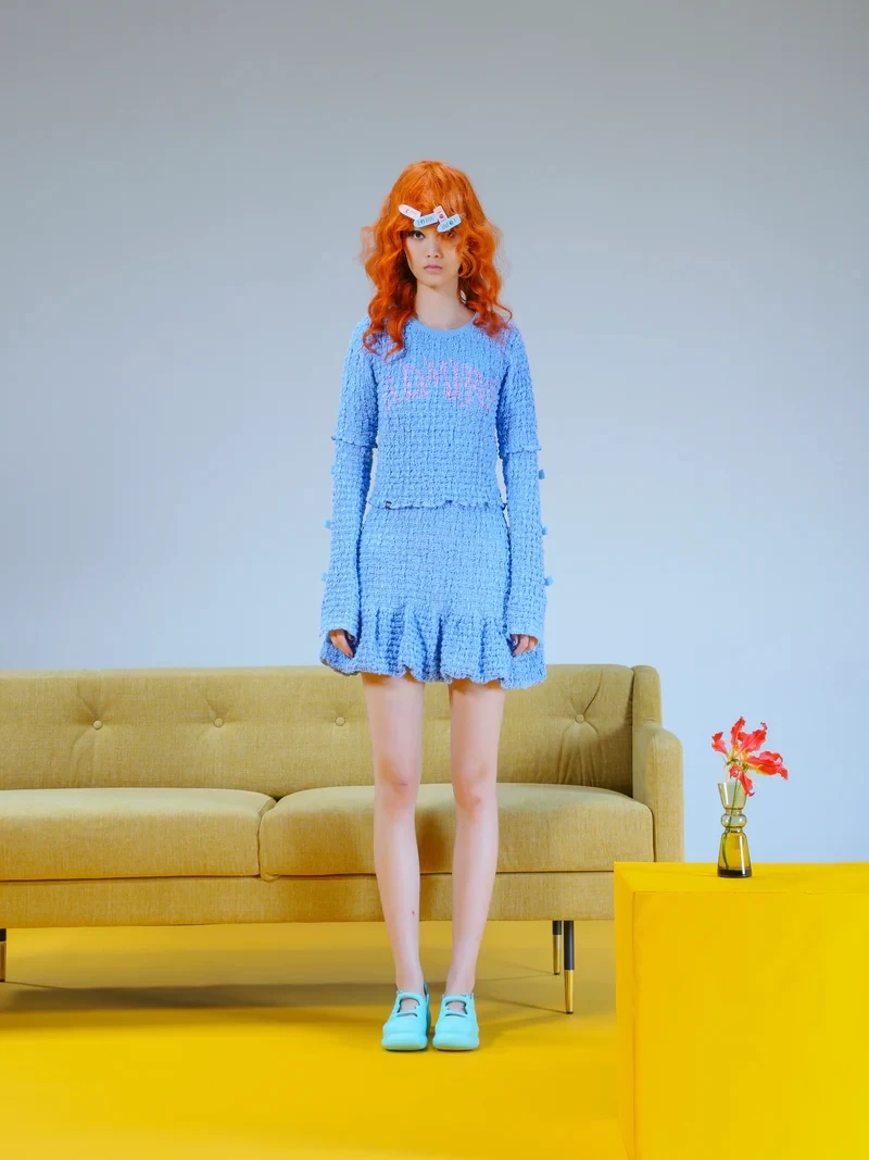 PAMEO POSE GATHERING PUFF MINI DRESS