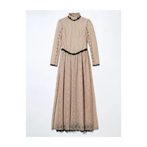 TANAKA DAISUKE beige lace dress
