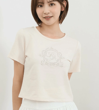 REDYAZEL ラメエンブレムTシャツ