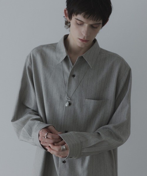 remer loose basic oversize shirt - heather drape