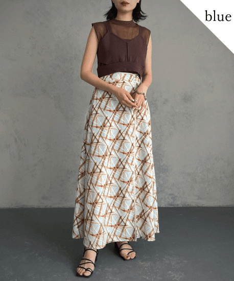 &g’aime Art flare skirt ( 988-60611 )