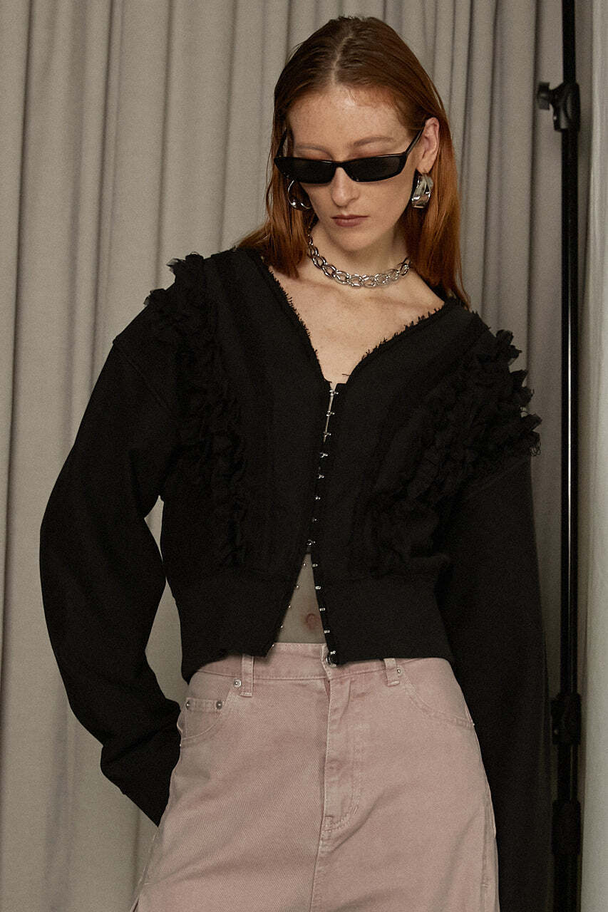 PRANK PROJECT Frills Sweatshirt Cardigan