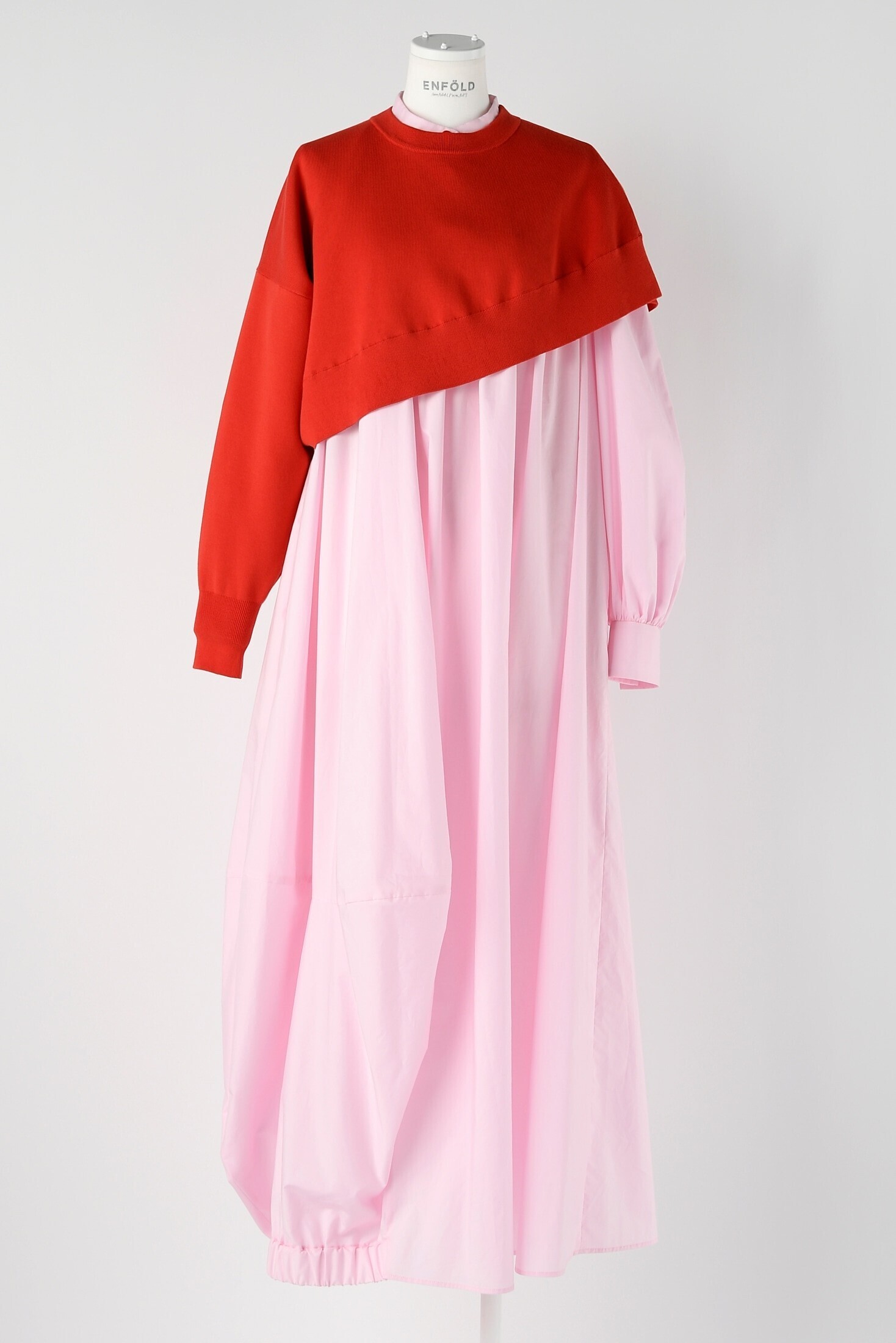 ENFOLD ONE-SHOULDER ASYMMETRY DRESS