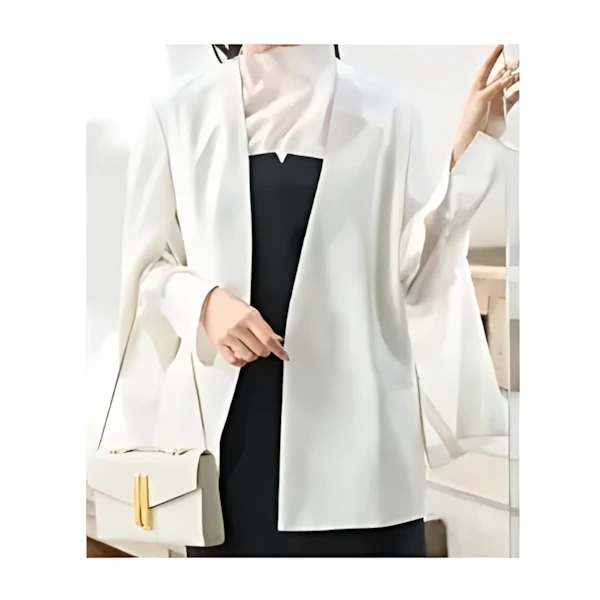Rouge vif la cle ノーカラースリットスリーブジャケット