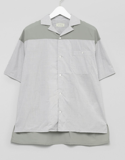 FACTOTUM チェックワイドオープンシャツ