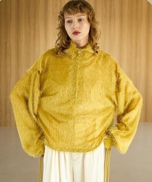 seyto Fringe drawstring half zip tops
