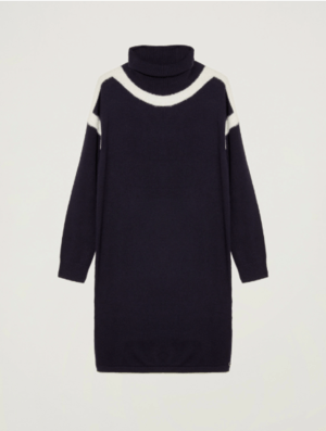PENNY BLACK インターシャ付きニットドレス