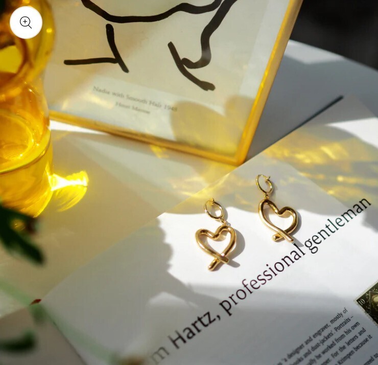 HAPPY CAKE JEWELS Scribble Heart Pierce/Earrings