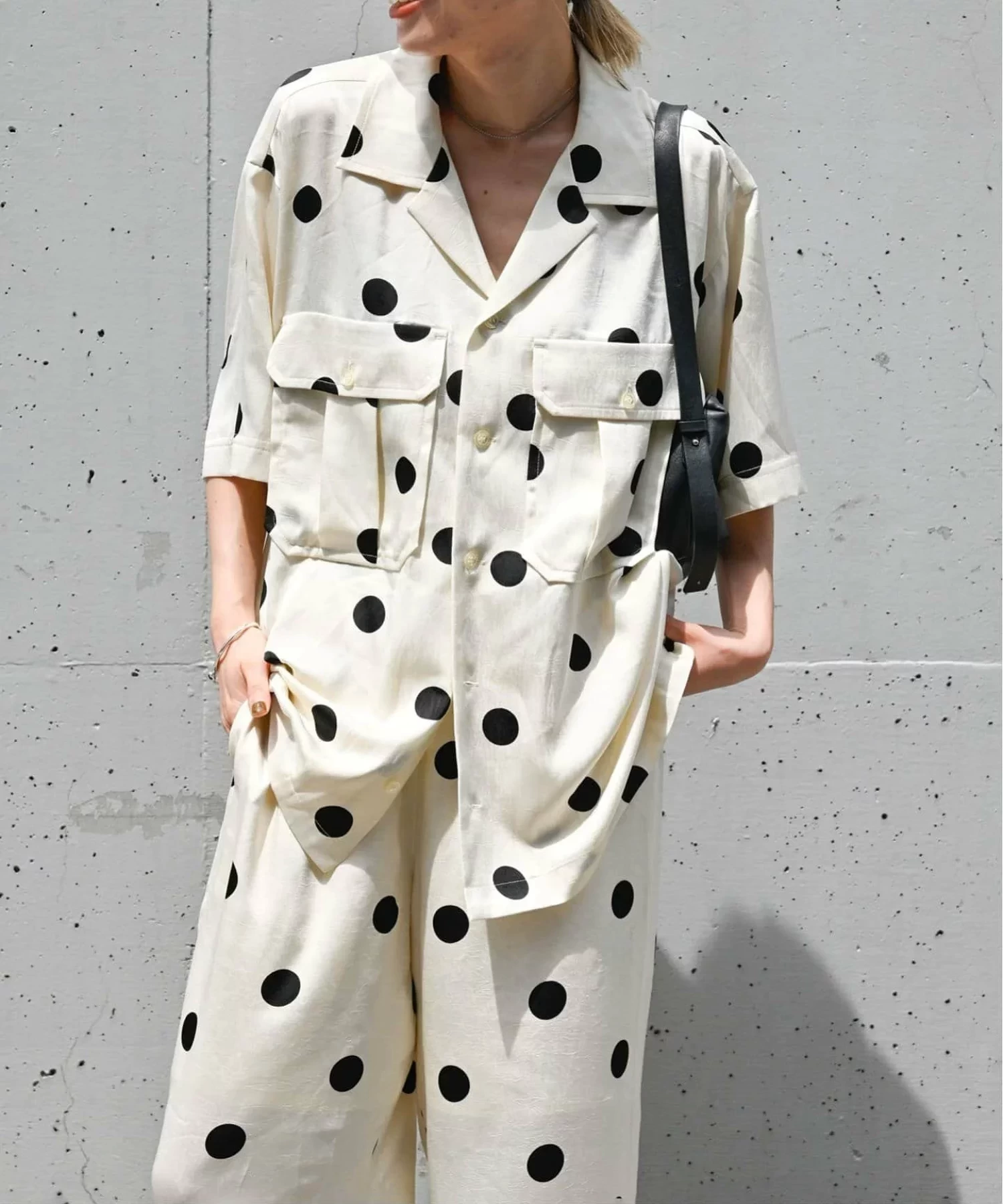 OUTDOOR PRODUCTS Usual Things ドットプリント WORK SHIRT