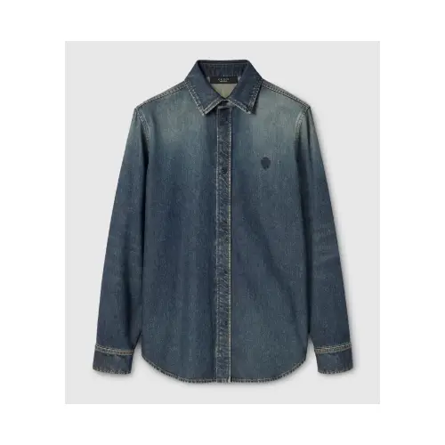 GUCCI ウォッシュドコットンデニム シャツ