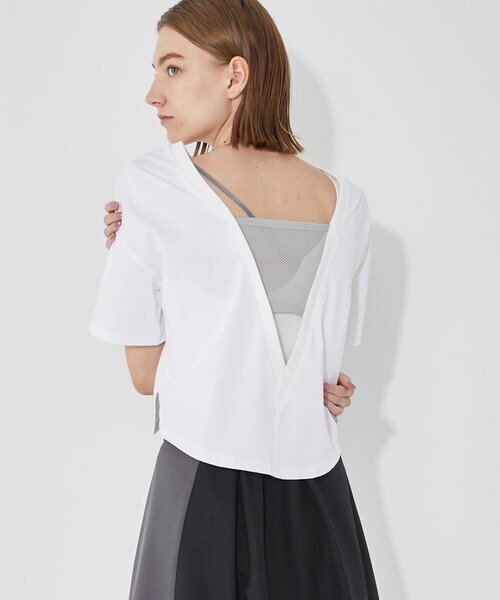 A+TOKYO バックメッシュトップス