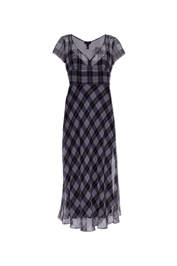 MARC JACOBS LONG DRESS WITH A CHECK PATTERN