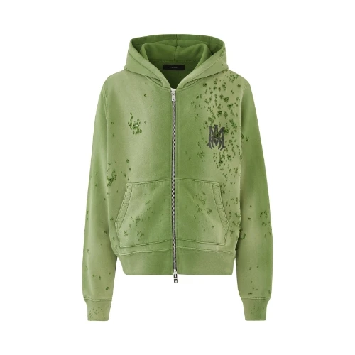 AMIRI ショットガンダメージ ジップパーカー
