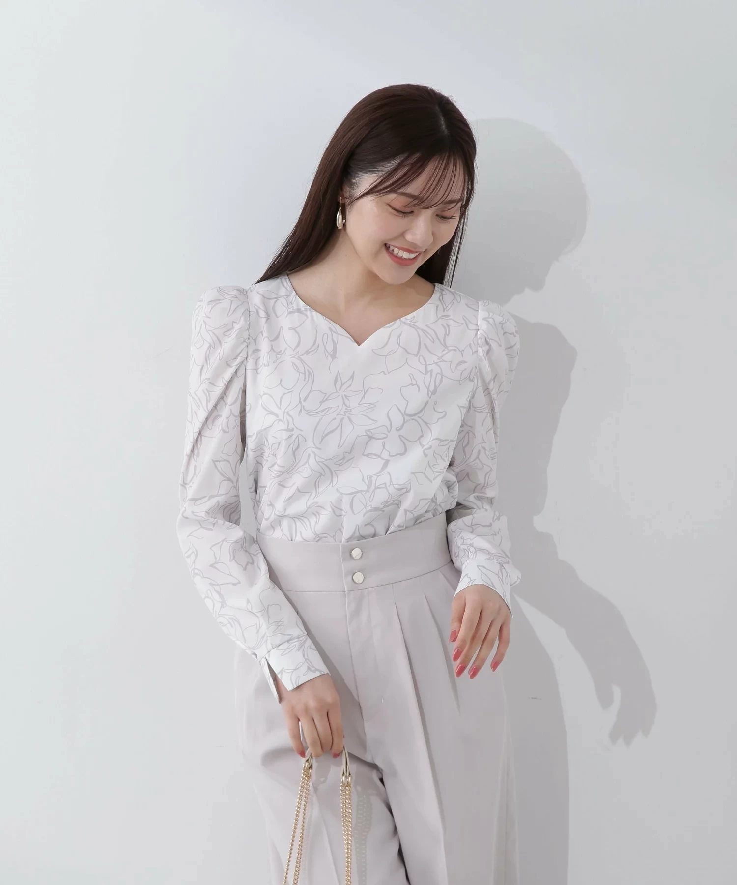 PROPORTION BODY DRESSING フラワーハートカットブラウス
