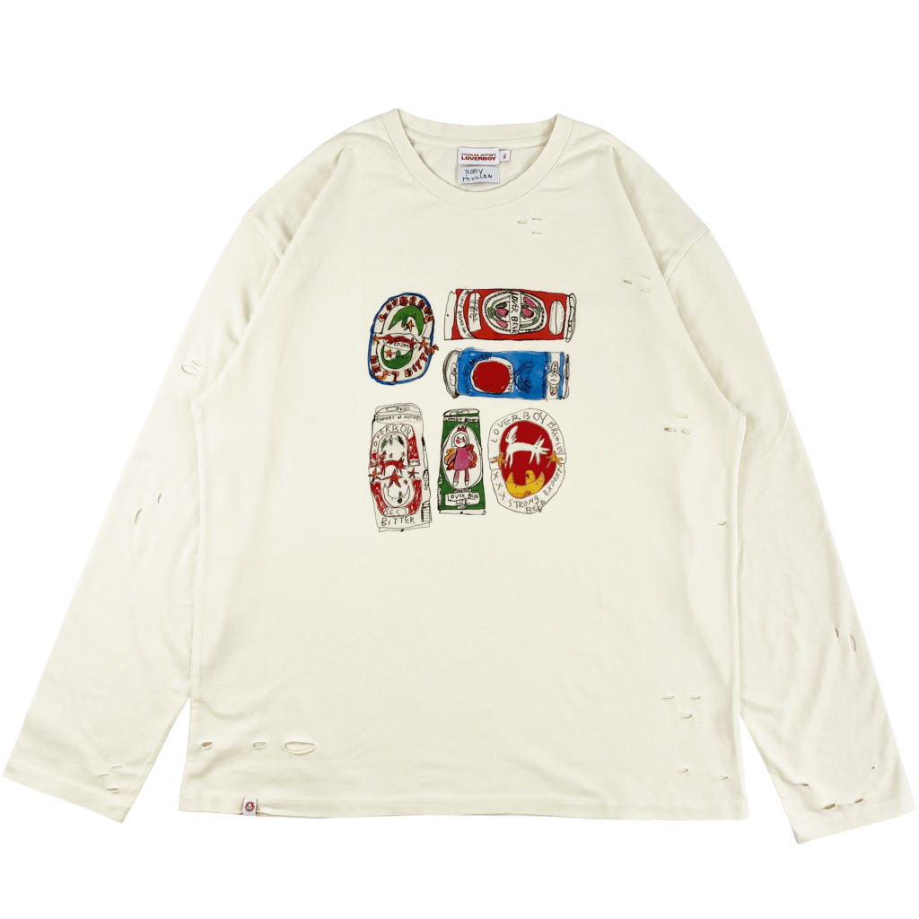 CHARLES JEFFREY LOVERBOY DISTRESSED LONG SLEEVE TEE