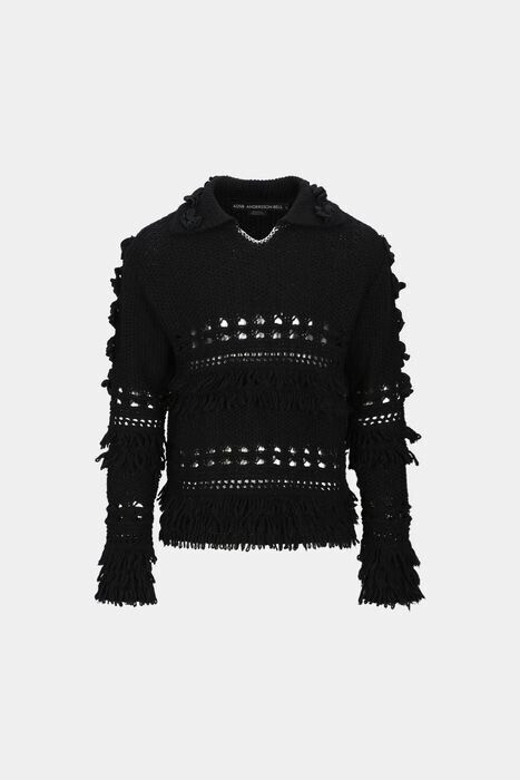 Andersson Bell LOCHES FLOWER POLO SWEATER