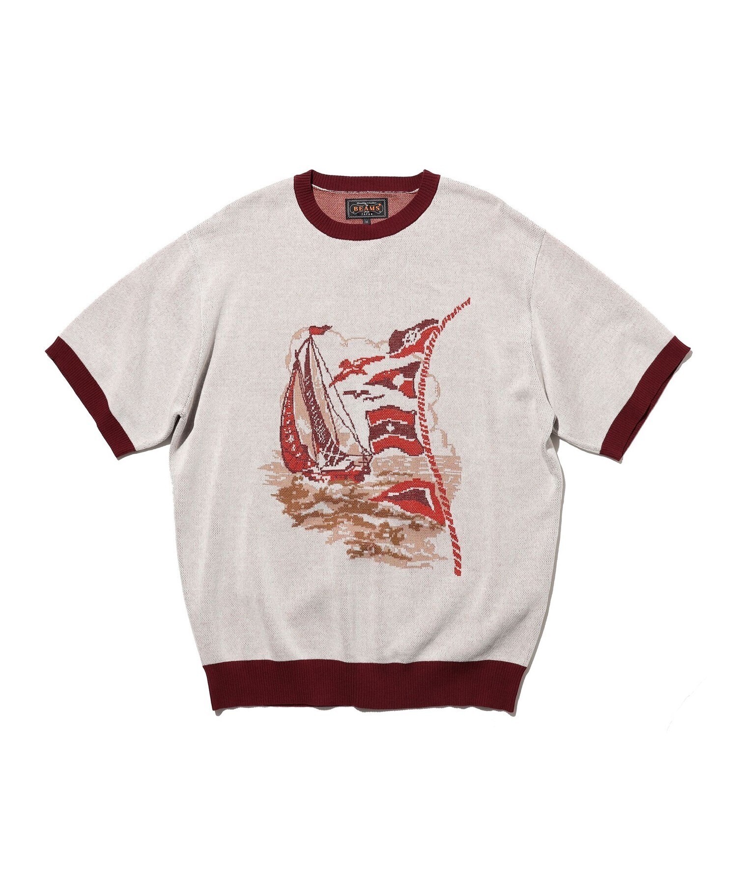 BEAMS PLUS Knit Tee Jacquard