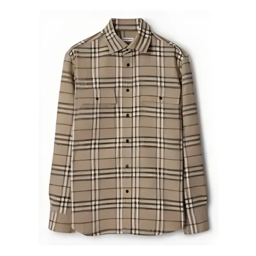 BURBERRY Oversized Check Wool Shirt