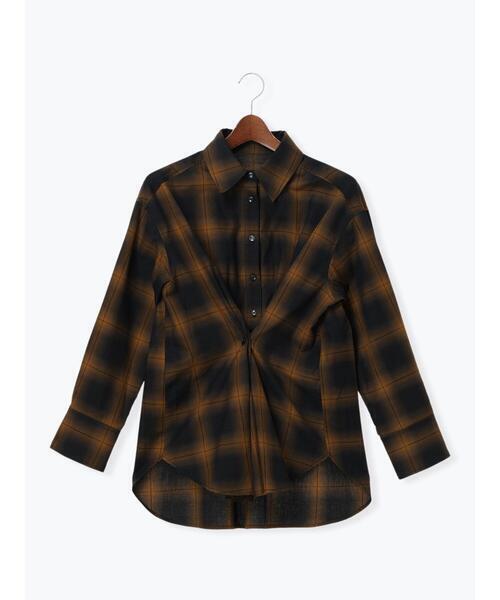 Te chichi 2WAYウエストタックチェックシャツ