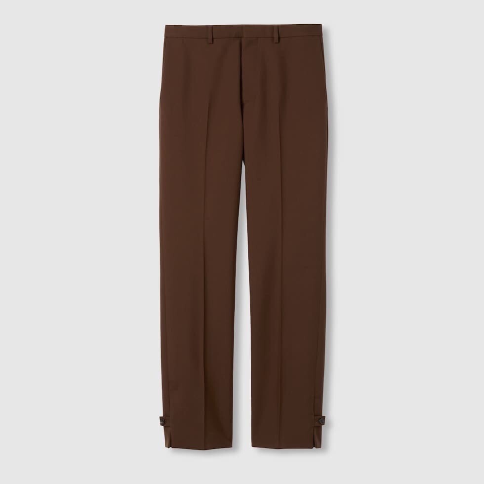 GUCCI エンボス ウールツイル パンツ