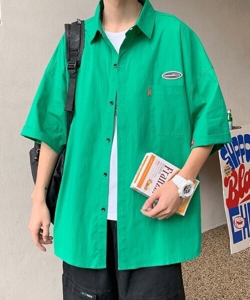 MGV ワンポイントハーフスリーブシャツ