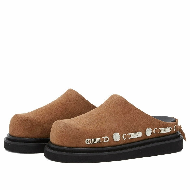 TOGA PULLA Women's TOGA Studded Mule in Suede in Brown