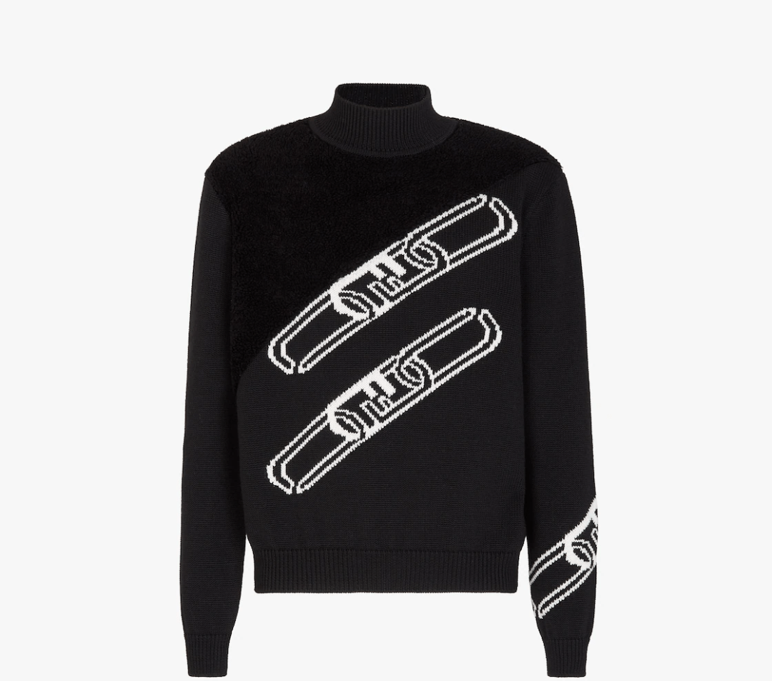 FENDI ブラックウールセーター