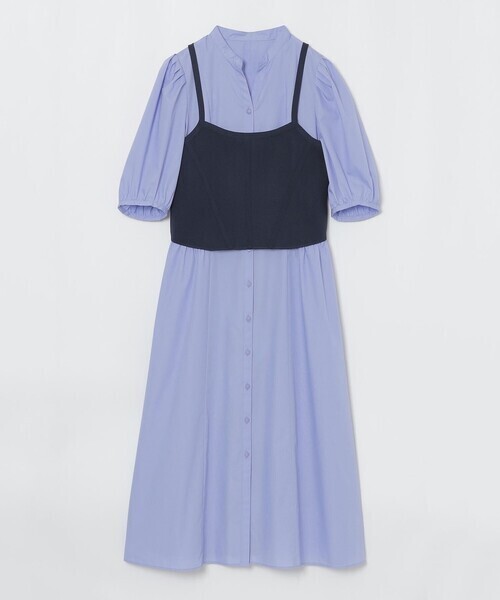 BLUE LABEL CRESTBRIDGE 【Blue Lab:EZUMi】ニットビスチェシャツドレス