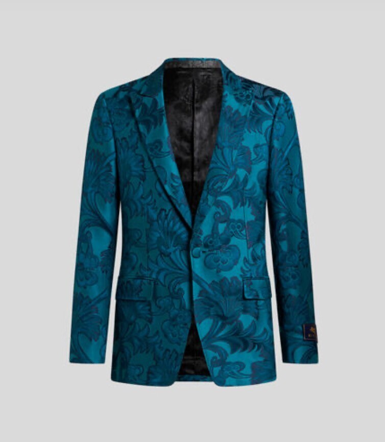 ETRO フローラル リーフ シングルブレスト ブレザー
