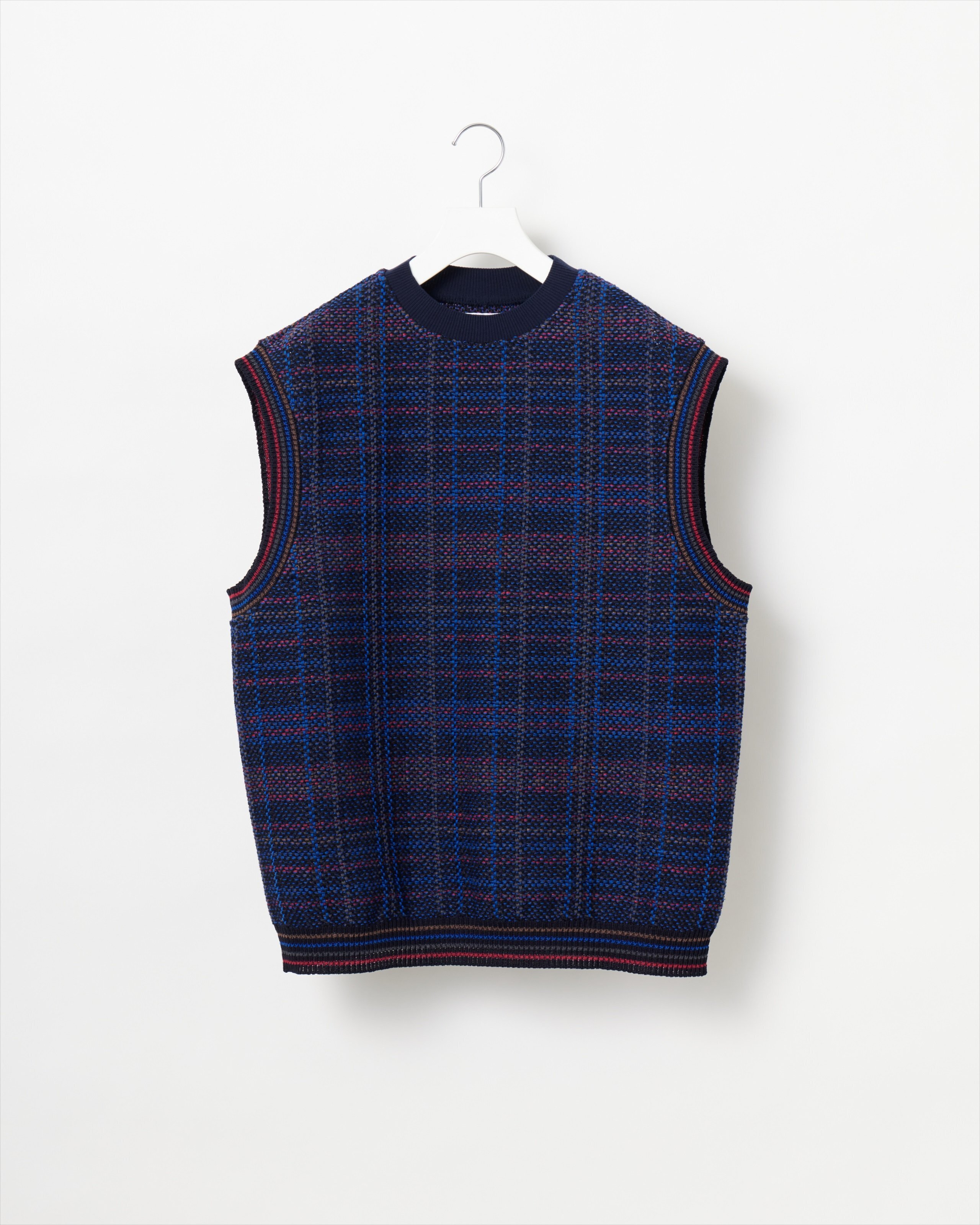 COOHEM SUMMER CHECK TWEED VEST