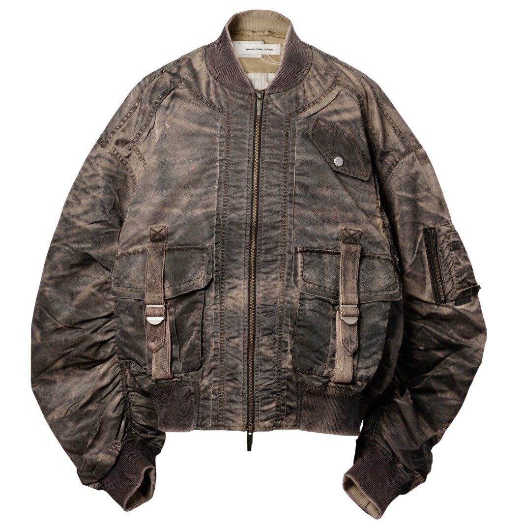 Feng Chen Wang SANDWASHED NYLON BOMBER