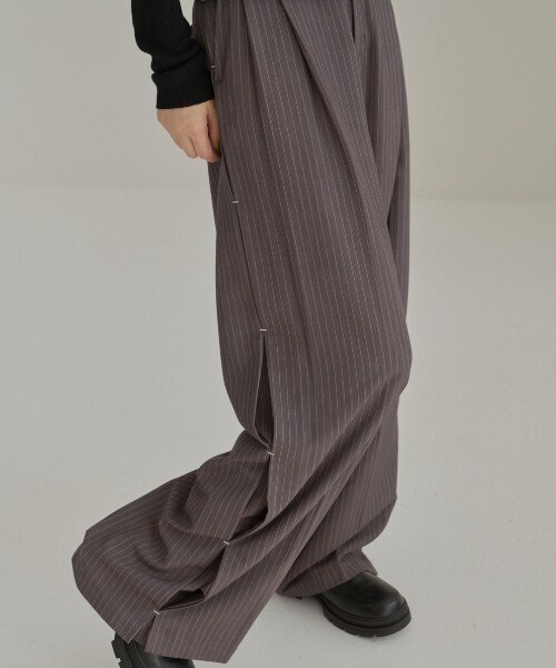 haek stripe wide pants