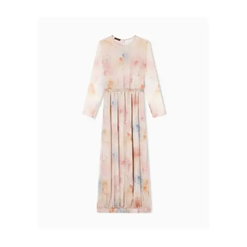 EMPORIO ARMANI Blossom print silk chiffon dress