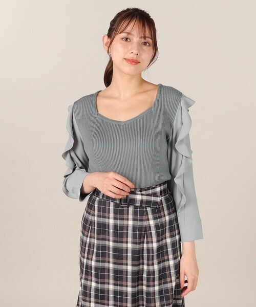 LAISSE PASSE ラッフルスリーブプルオーバー