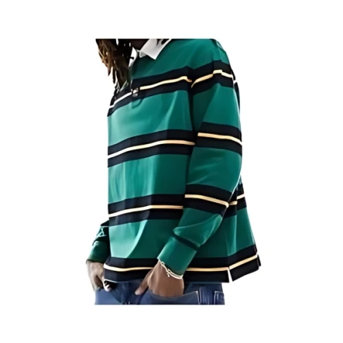 Tommy Jeans ストライプ ラグビーシャツ