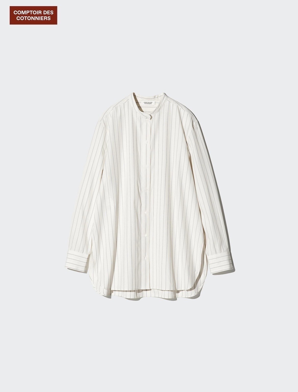 UNIQLO コットンブレンドスタンドカラーシャツ