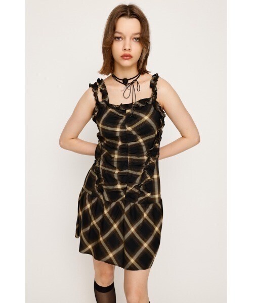 SLY CHECK FRILL S/OP