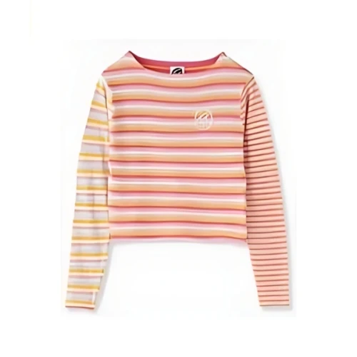 YANYAN Linen Striped Boat Neck Top