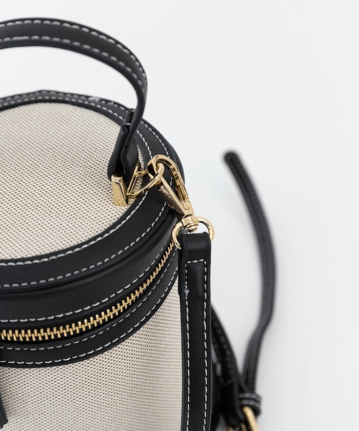 Jolie Mallette Bicolor Canvas Shoulder Bag