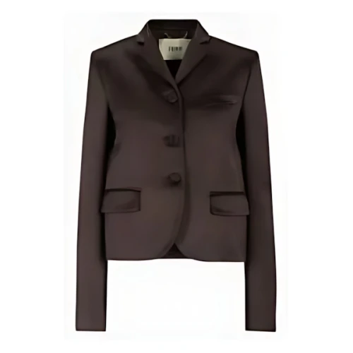 FENDI Brown duchess satin jacket