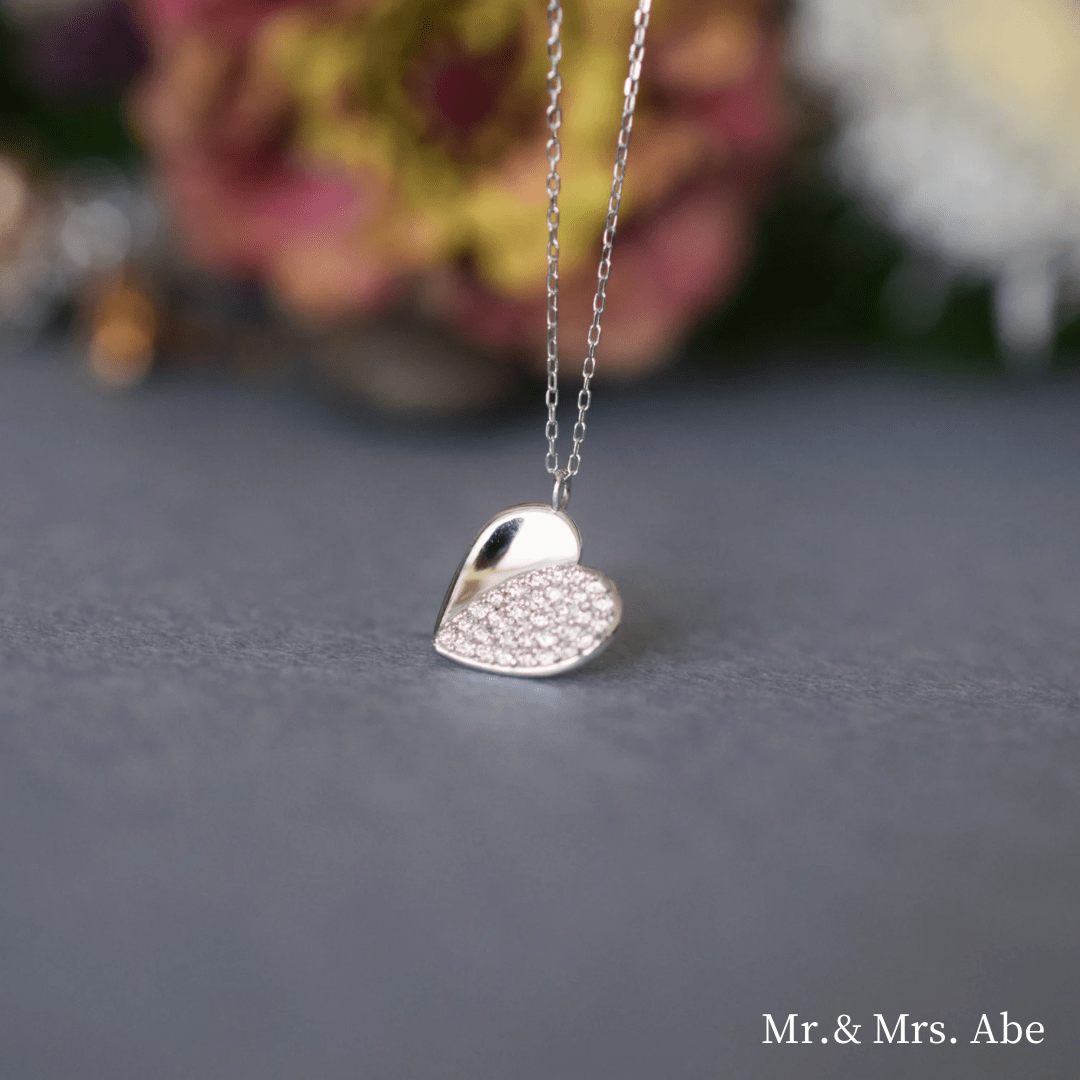 Mr. & Mrs. Abe Petal K18 & Diamond ネックレス ホワイトゴールド
