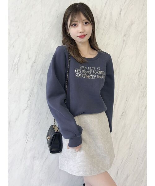 dazzlin メッセージロゴショートプルオーバー