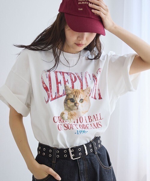PBLIM 《UNISEX》スリーピーキャットTシャツ